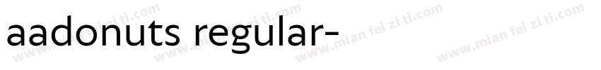 aadonuts regular字体转换
